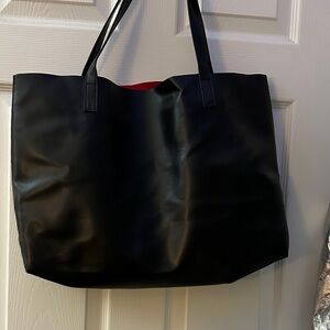 Chic Classic Black and Red Tote Bag